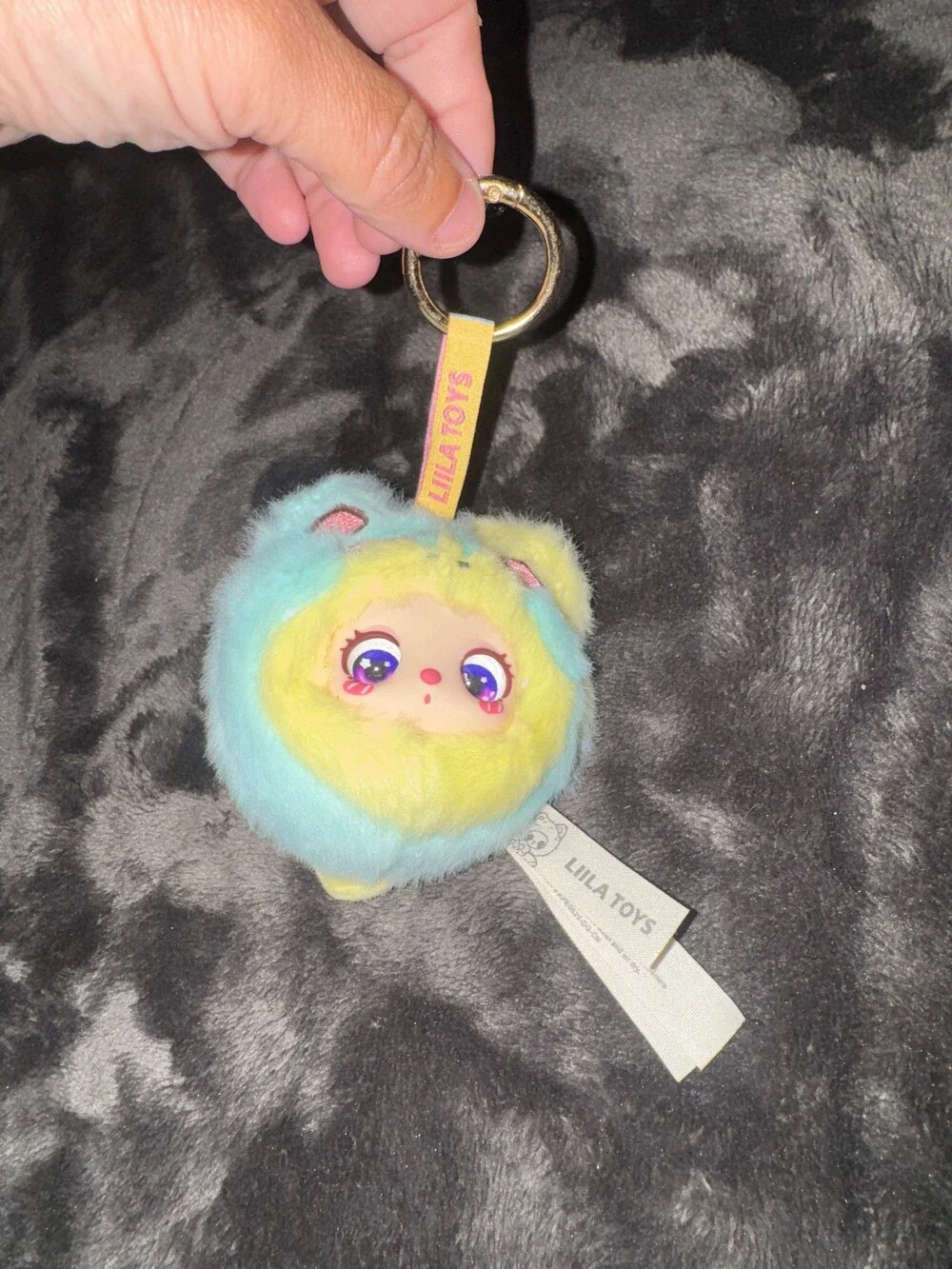 LILA TOYS Plush Keychain Blue Yellow Soft Plush Character Toy